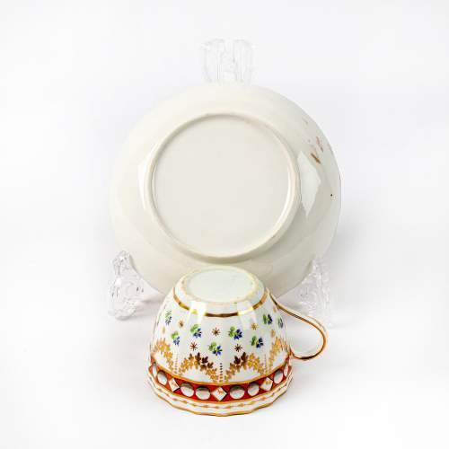 Antique Georgian Period Pinxton Porcelain Cup and Saucer image-6