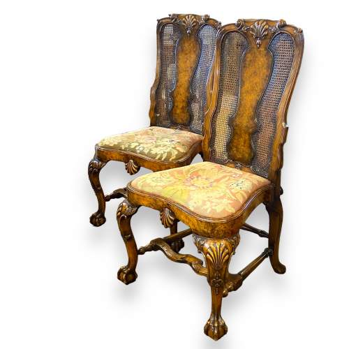 Pair of Queen Anne style Walnut Side Chairs image-4