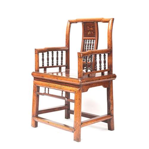Antique Chinese Child Size Elbow Chair image-1