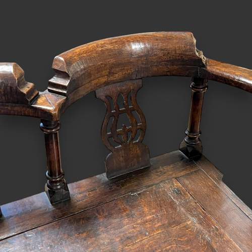 19th Century Country House Oak Settle image-3