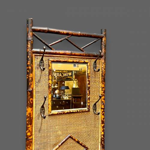 Late 19th Century Tiger Bamboo Mirrored Hall Stand image-4