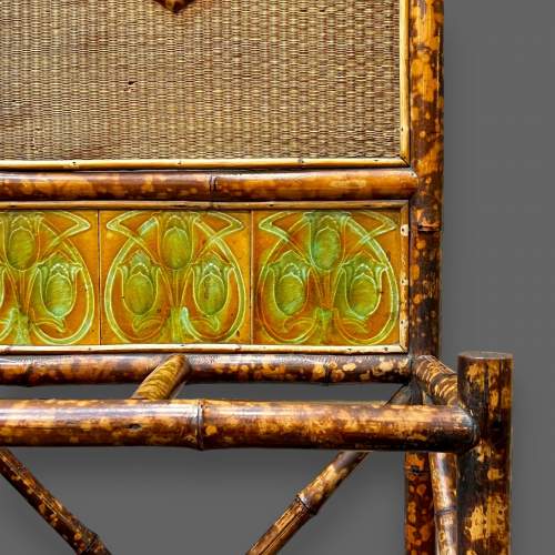 Late 19th Century Tiger Bamboo Mirrored Hall Stand image-5