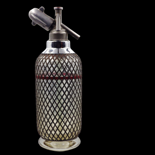 Sparklets 1930s Wire Mesh Soda Siphon - Rare Small Size Syphon image-1