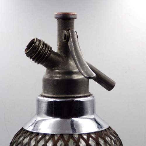 Sparklets 1930s Wire Mesh Soda Siphon - Rare Small Size Syphon image-2