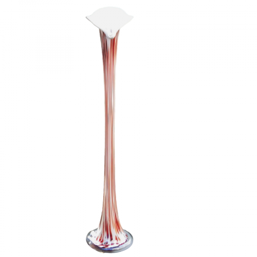 Jack in the Pulpit Extra Tall 32" Murano Style Striped Glass Vase image-1