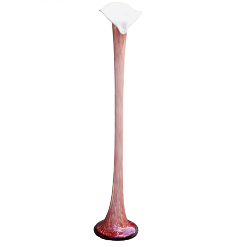 Jack in the Pulpit Extra Tall 32" Murano Style Mottled Glass Vase image-1
