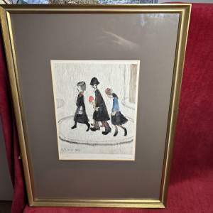 L.S.Lowry Ltd Edition print "The Family" pencil signed FATG stamp