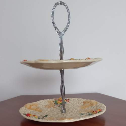 Clarice Cliff Celtic Harvest Graduated Two Tier Cake Stand image-2