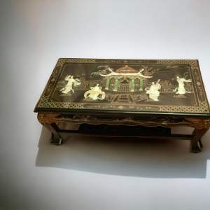 Chinese Black Lacquered Coffee Table
