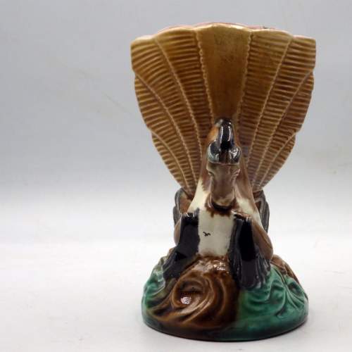 Majolica 19th Century English Pottery Hippocampus Sea Horse Vase image-2