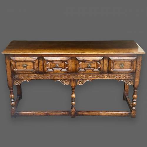 18th Century Style English Carved Oak Dresser Base image-1