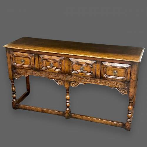 18th Century Style English Carved Oak Dresser Base image-2