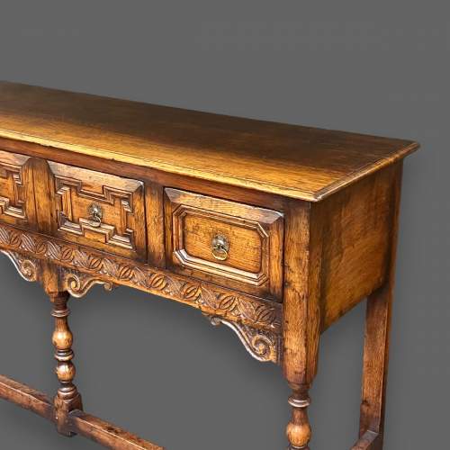 18th Century Style English Carved Oak Dresser Base image-3