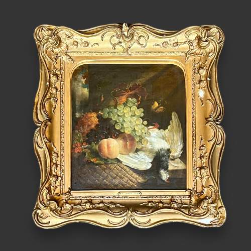 19th Century Still Life Oil on Board by George Lance image-1