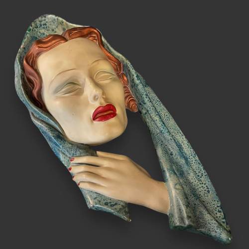 Art Deco Giuseppe Leonardi Gesso Face Mask image-1