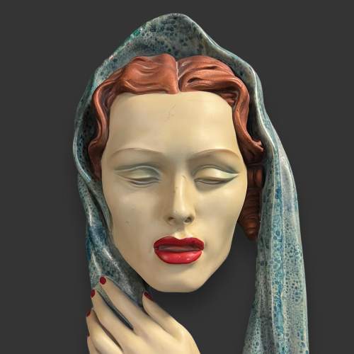 Art Deco Giuseppe Leonardi Gesso Face Mask image-2