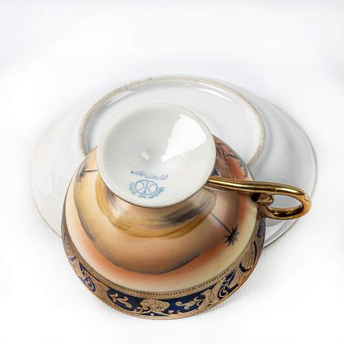 Antique Early 20th Century Japanese Noritake Cup and Saucer image-6