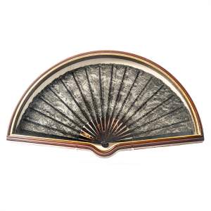 Antique 19th Century Large Framed Hand Fan