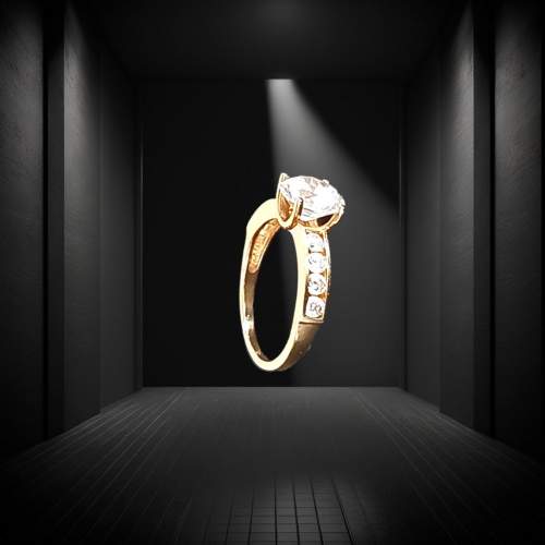 Gold Cubic Zirconia Bling Ring. Birmingham 2001 image-4