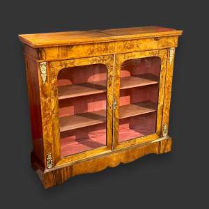 Victorian Figured Walnut Inlaid Side Cabinet
