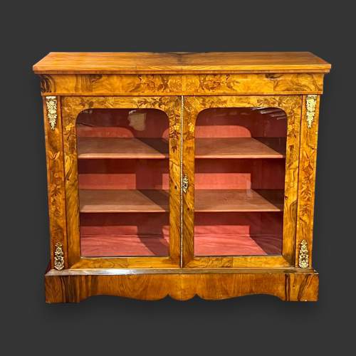Victorian Figured Walnut Inlaid Side Cabinet image-2