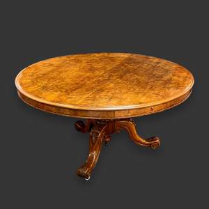 Rare Early Victorian Pollard Oak Tilt Top Table