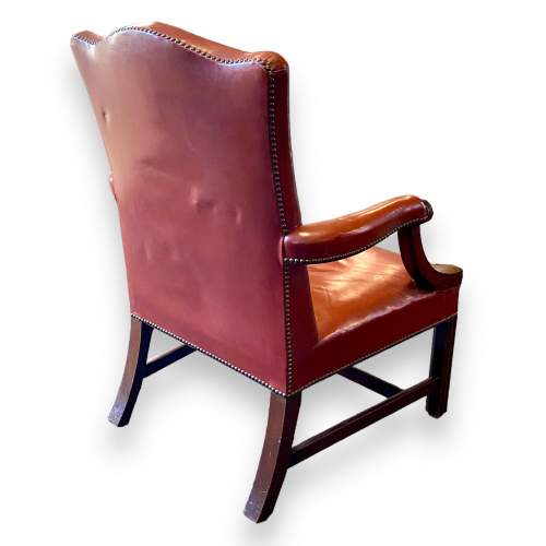 Leather Studded Wide Arm Gainsborough Chair image-3