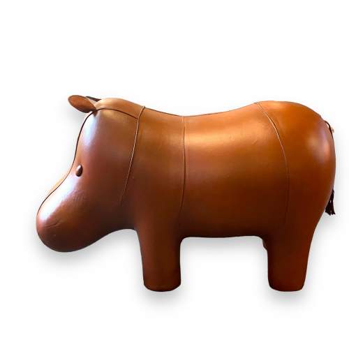 Liberty style Leather Hippo Footstool image-2