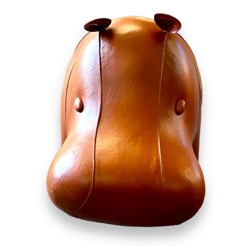 Liberty style Leather Hippo Footstool image-3