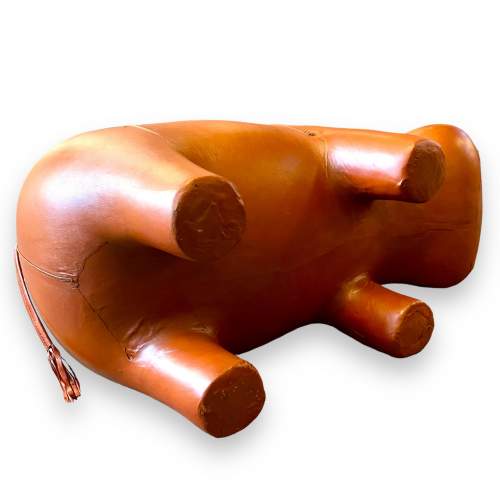 Liberty style Leather Hippo Footstool image-5