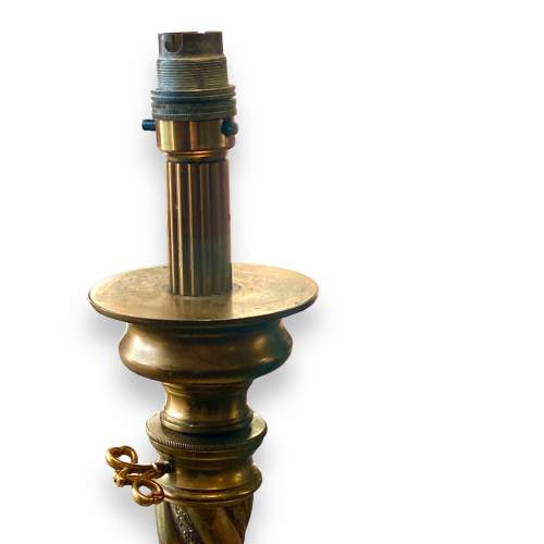 Late 19th Century Gilt Brass and Onyx Extending Standard Lamp image-2