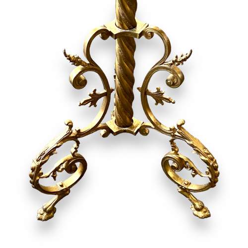 Late 19th Century Gilt Brass and Onyx Extending Standard Lamp image-4