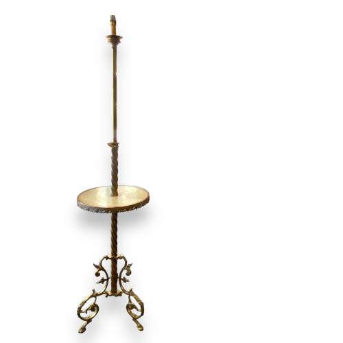 Late 19th Century Gilt Brass and Onyx Extending Standard Lamp image-6