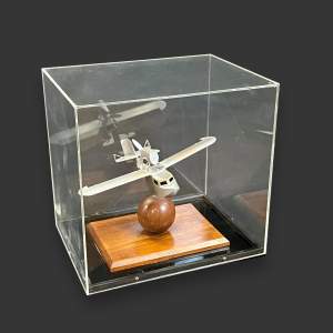 Vintage Cased Hand Made Seaplane on Gimble