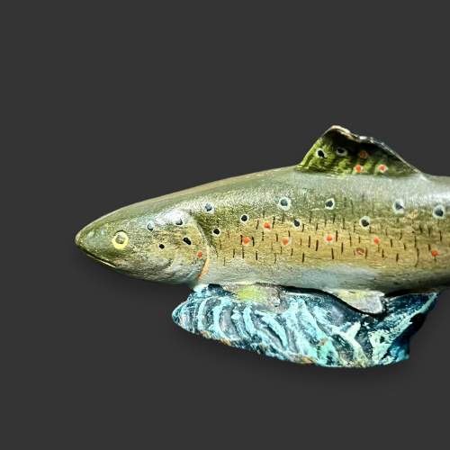 Cold Painted Bronze Trout image-3