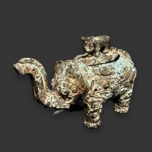 19th Century Elephant Tobacco Jar