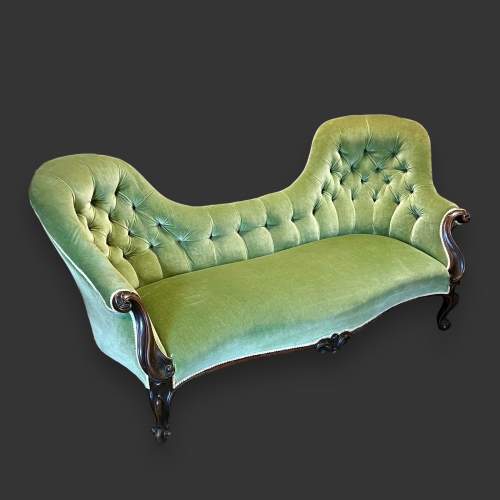 19th Century Serpentine Fronted D End Sofa image-1