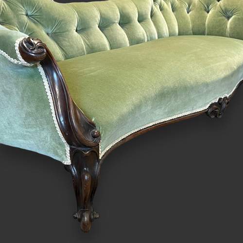 19th Century Serpentine Fronted D End Sofa image-5