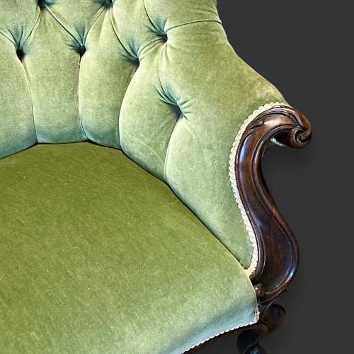 19th Century Serpentine Fronted D End Sofa image-6