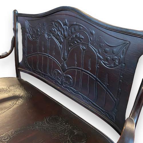 Art Nouveau French Bentwood Salon Bench image-5