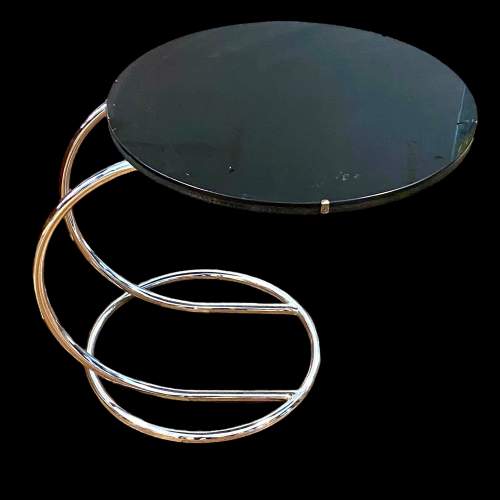 Art Deco Chrome Tubular Modernist Side Table image-4