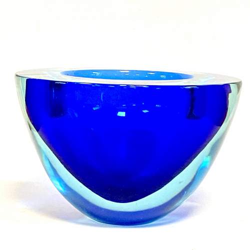 Murano Sommerso Two Tone Glass Bowl image-2