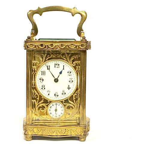 Fine Late 19th Century French 8-Day Carriage Alarm Clock image-2