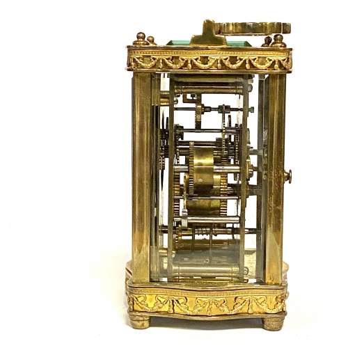 Fine Late 19th Century French 8-Day Carriage Alarm Clock image-4