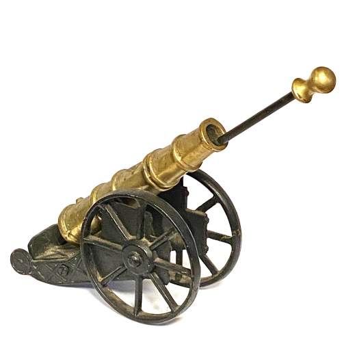Vintage Fireside Model of a Cannon image-1