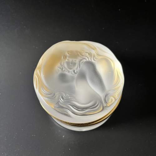 Rene Lalique Frosted Glass Lidded Powder Box Daphne image-1
