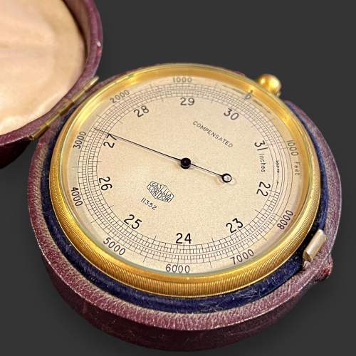 Large Cased Pocket Barometer by Casella London image-1