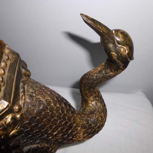 An Unusual Large Chinese Bronze Censer in the form of a Bird image-2