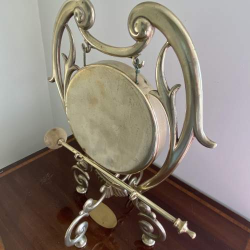 Large Brass Art Nouveau Table Gong image-3