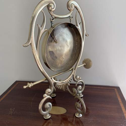Large Brass Art Nouveau Table Gong image-4